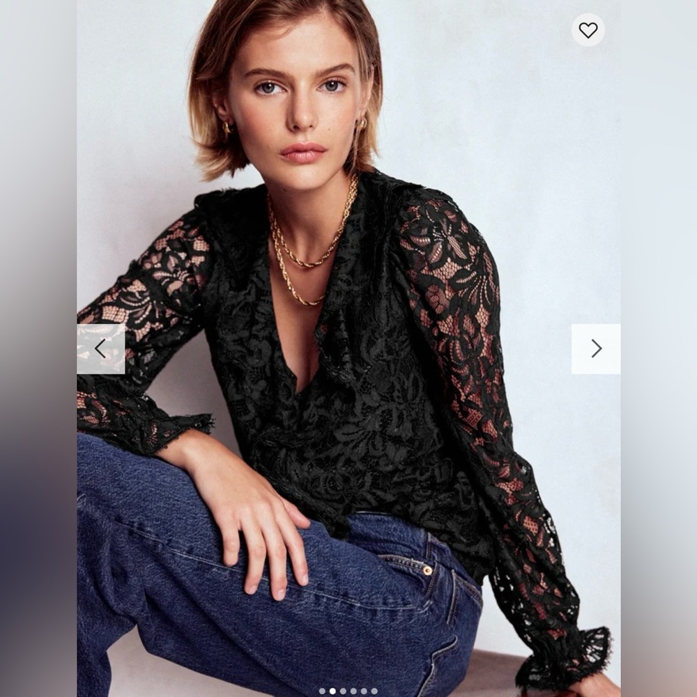 💥PRICE DROP💥 Ruffle Detail Lace Blouse
